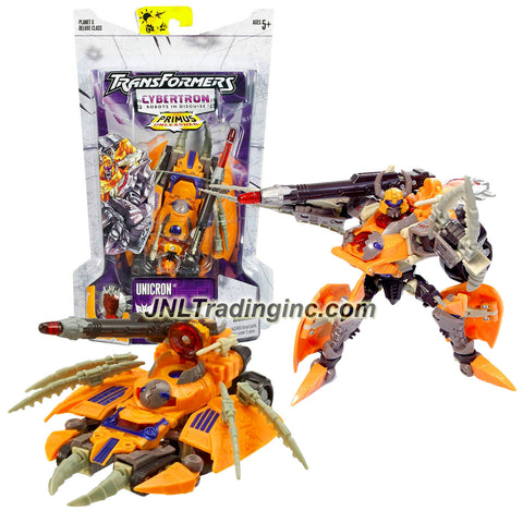 Hasbro Year 2006 Transformers Cybertron Series Deluxe Class 6 Inch Tall Robot Action Figure - Decepticon UNICRON with Anti Proton Missile and Cyber Planet Key (Vehicle Mode: Destroyer Tank)