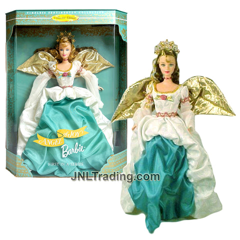 Year 1998 Barbie Timeless Sentiments Collector Edition 12 Inch Doll - Caucasian ANGEL OF JOY with Halo and Doll Stand