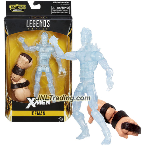 Hasbro Year 2016 Marvel Legends JUGGERNAUT Series 7 Inch Tall Figure : X-Men ICEMAN with Juggernaut's Left Arm