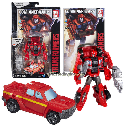 Hasbro Year 2015 Transformers Generations Combiner Wars Series 5-1/2 Inch Tall Robot Figure - Autobot IRONHIDE with Battle Axe, Optimus Maximus' Left Foot and Comic Book (Vehicle Mode: Pick-Up Truck)