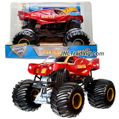 Hot Wheels Year 2016 Monster Jam 1:24 Scale Die Cast Metal Body Official Truck - IRON MAN (CHV11) with Monster Tires, Working Suspension and 4 Wheel Steering