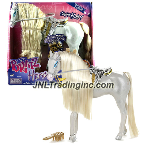 MGA Entertainment Bratz Passion for Fashion Series 11 Inch Tall WHITE HORSE with Stylin' Hair Plus Hairclips and Hairbrush