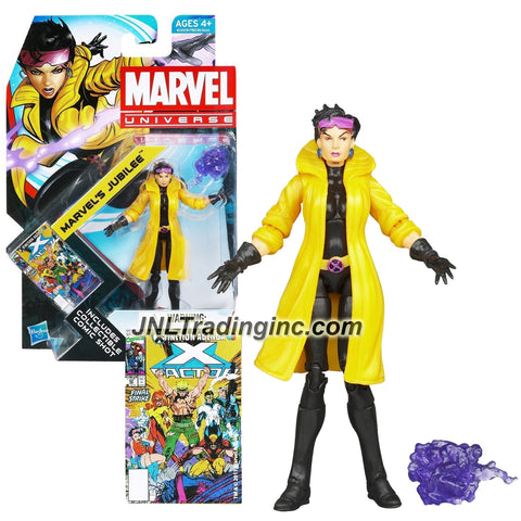Hasbro Year 2012 Series 4 Marvel Universe Single Pack 4 Inch Tall Action Figure #023 - MARVEL'S JUBILEE with Purple Plasma Blast Plus Collectible Comic Shot