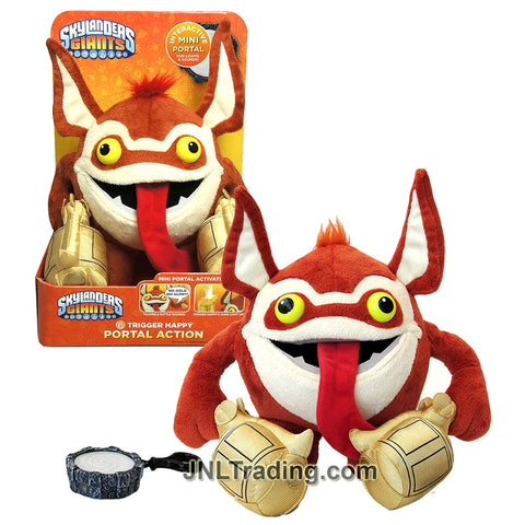 Year 2012 Skylanders Giants 11 Inch Tall Electronic Plush - PORTAL ACTION TRIGGER HAPPY with Interactive Mini Portal Plus Lights and Sounds FX