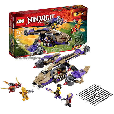 Lego Year 2015 Ninjago Set # 70746 - CONDRAI COPTER ATTACK with 2 Rotating Blades, Side handlebars, 2 Flick Missiles & Movable Tail Wing Blade Plus Rocket Board, Skylor, Chen & Eyezor Minifigures