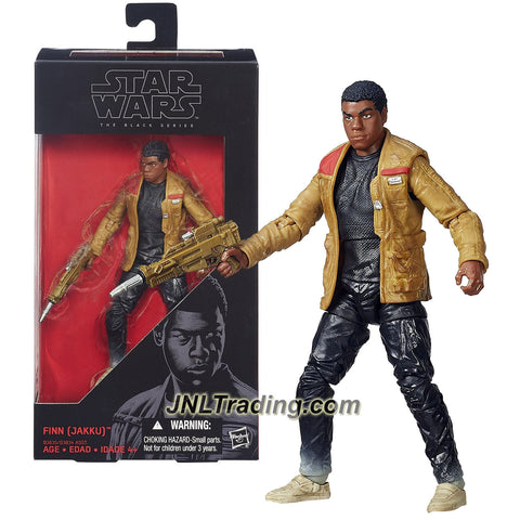 Hasbro Year 2015 Star Wars The Black Series The Force Awakens 6 Inch Tall Figure - FINN at JAKKU (B3835) with Blaster