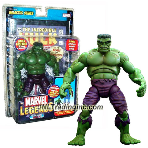 Toy Biz Year 2005 Marvel Legends Galactus Series 7 Inch Tall Action Figure - 1st Appearance Green HULK with 34 Points of Articulation and Galactus' Left Arm Plus Bonus 32 Page Comic Book