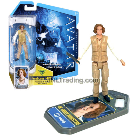 Mattel Year 2009 James Cameron's AVATAR Highly Articulated Detailed Movie Replica 4 Inch Tall Action Figure - DR. GRACE AUGUSTINE with Level 1 Webcam i-Tag (R2299)