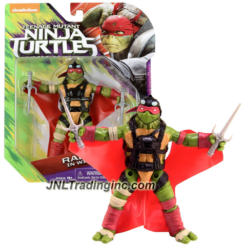 Playmates Year 2016 Teenage Mutant Ninja Turtles TMNT Movie Out of the Shadow Series 5 Inch Tall Action Figure - RAPHAEL IN WINGSUIT with Sais