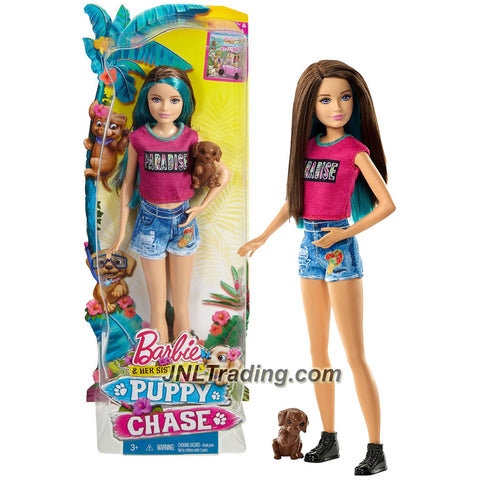 Mattel Year 2015 Barbie Puppy Chase Series 10 Inch Doll - SKIPPER DMB27 with Brown Color Puppy Dog