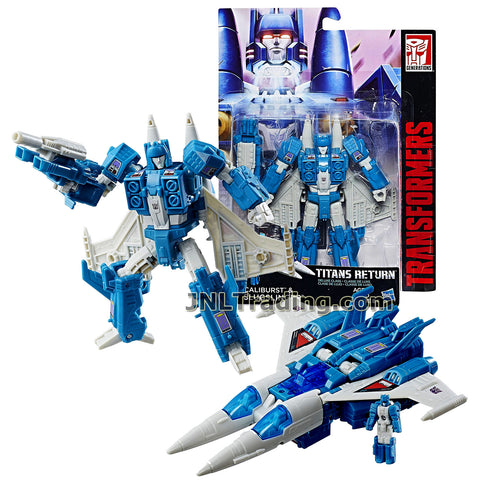 Transformers Year 2016 Titans Return Series 5-1/2 Inch Tall Robot Figure - CALIBURST & SLUGSLINGER with Blaster and Card (Vehicle: Twin Head Jet)