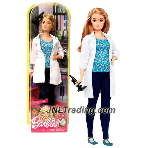 Mattel Year 2016 Barbie Career Series 12 Inch Doll - SCIENTIST (DVF60) with Microscope
