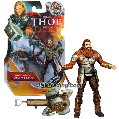 Hasbro Year 2010 Marvel Thor The Mighty Avenger Basic 4 Inch Tall Action Figure Set #10 - Ram Smash VOLSTAGG with Battle Axe and Spinning Axe Ram