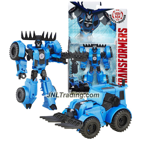 Hasbro Year 2015 Transformers Robots in Disguise Warrior Class 5-1/2" Tall Figure - Decepticon THUNDERHOOF with Blaster (Vehicle: Tractor)