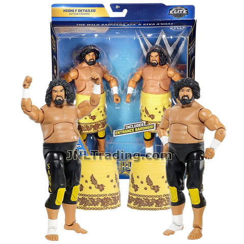 WWE Year 2016 World Wrestling Entertainment Hall of Fame Series 2 Pack 7 inch Tall Figure - Class of 2007 THE WILD SAMOANS AFA and SIKA A'NOAI with Removable Entrance Sarongs