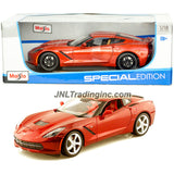 Maisto Special Edition Series 1:18 Scale Die Cast Car - Copper Color Sports Coupe 2014 CORVETTE STINGRAY with Base (Dimension: 9-1/2" x 3-1/2" x 3")