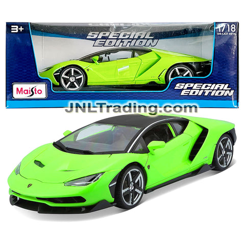 Maisto Special Edition Series 1:18 Scale Die Cast Car - Green Sports Coupe LAMBORGHINI CENTENARIO with Display Base