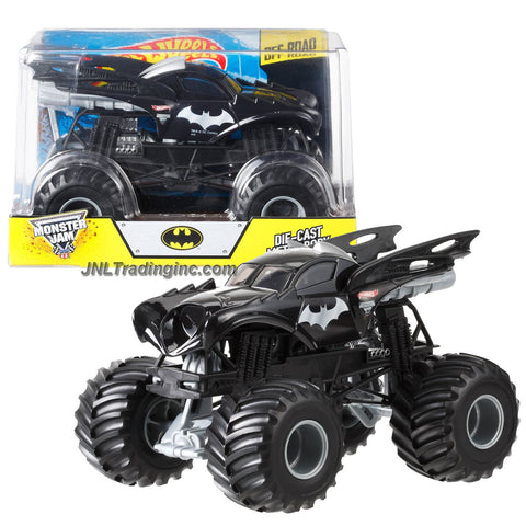 Hot Wheels Year 2014 Monster Jam 1:24 Scale Die Cast Official Monster Truck Series #BGH29 - Racing Champion 2 Time Monster Jam World Finals BATMAN with Monster Tires, Working Suspension and 4 Wheel Steering (Dimension - 7" L x 5-1/2" W x 4-1/2" H)