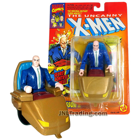 Marvel Comics Year 1993 The Uncanny X-Men Series 5 Inch Tall Figure - PROFESSOR X with Hover Unit, Computer Panels and Trading Card