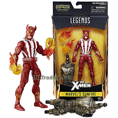 Marvel Legends Year 2016 Warlock Series 6 Inch Tall Figure - X-Men MARVEL'S SUNFIRE with Flame Accessories and Warlock's Abdomen
