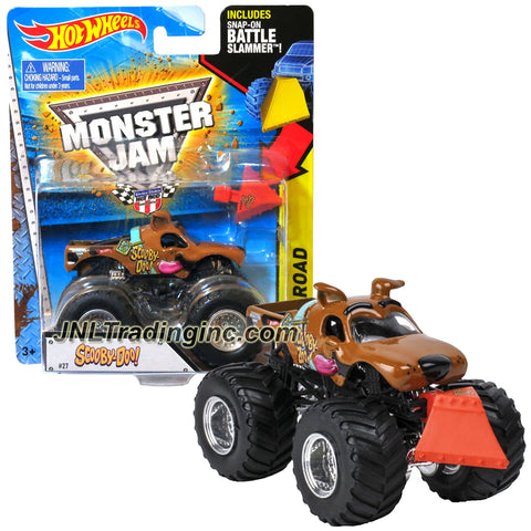Hot Wheels Year 2014 Monster Jam 1:64 Scale Die Cast Truck OFF-ROAD Series - SCOOBY-DOO (BGG77) with Snap-On Battle Slammer (Dimension: 3-1/2" L x 2-1/4" W x 2-1/2" H)