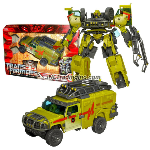 Hasbro Year 2009 Transformers Movie Series 2 "Revenge of the Fallen" Voyager Class 8 Inch Tall Robot Action Figure - Autobot DESERT TRACKER RATCHET with Hidden Axe and Automorph Forearm Cannon (Vehicle Mode : Hummer H2 SUV)