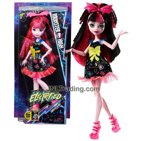 Mattel Year 2016 Monster High Electrified Series 11 Inch Doll Set - Daughter of Dracula DRACULAURA with Hair Accessory and Belt