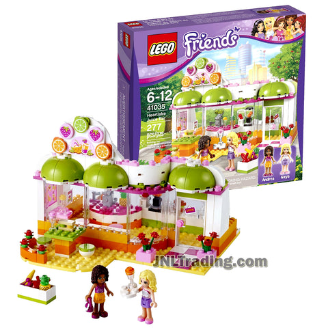 Friends Series Lego Year 2014 Set #41035 - HEARTLAKE JUICE BAR with Glass Windows, Counter with Blenders, Juice Squeezer, Sink and Cash Register Plus: Andrea and Naya Minifigures (Total Pieces: 277)