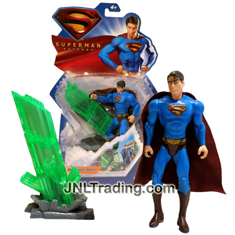Mattel Year 2006 DC Movie Series Superman Return 6 Inch Tall Figure - KRYPTONITE SMASH SUPERMAN with Kryptonite Crystal with Base