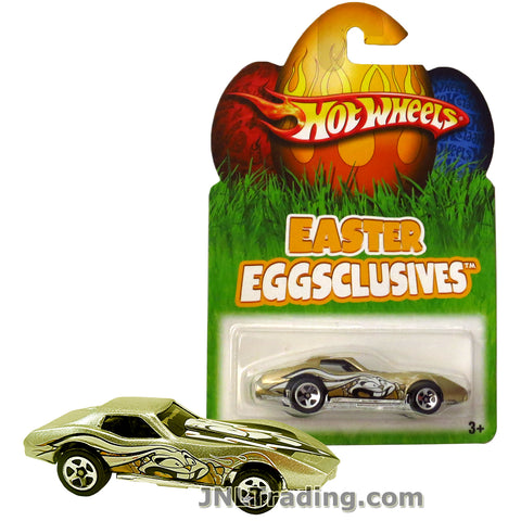 Hot Wheels Year 2007 Easter Eggsclusives Series 1:64 Scale Die Cast Car Set - Gold Color Classic Sports Coupe CORVETTE STING RAY N1136