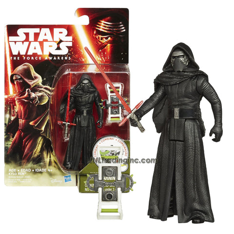 Hasbro Year 2015 Star Wars The Force Awakens Series 4 Inch Tall Action Figure - KYLO REN (B3446) with Red Lightsaber Plus Build A Weapon Part #2