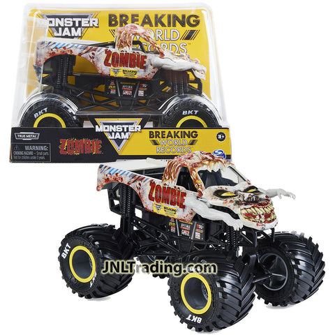 Year 2021 Monster Jam 1:24 Scale Die Cast Official Truck - Breaking World Record ZOMBIE 20135192 with Monster Tires and Working Suspension