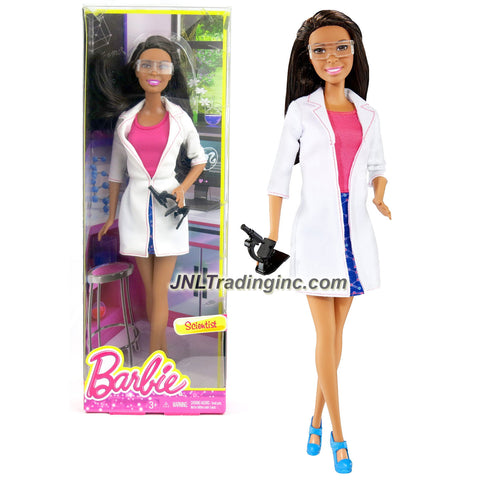 Mattel Year 2014 Barbie Career Series 12 Inch Doll - Nikki as SCIENTIST with Lab Coat, Microscope and Goggles