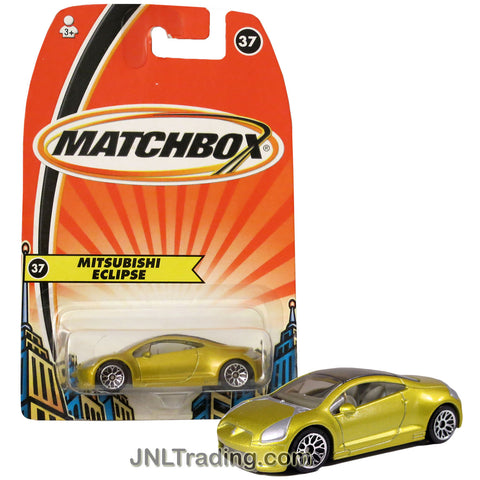Matchbox Year 2005 Exciting Vehicles Series 1:64 Scale Die Cast Car Set #37 - Gold Color MITSUBISHE ECLIPSE H5832