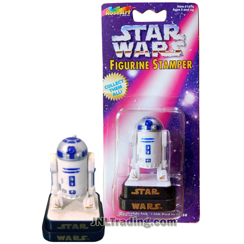 Star Wars Year 1997 Figurine Stamper Series 2 Inch Tall Figure : R2-D2 with Ink Pad in Base