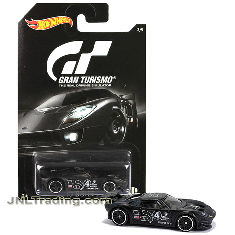 Year 2015 Hot Wheels PS Gran Turismo Series 1:64 Scale Die Cast Car 3/8 -  Black Sport Coupe FORD GT LM