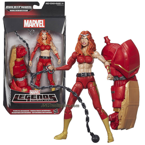 Hasbro Year 2015 Marvel Legends Infinite Hulkbuster Series 6" Tall Action Figure - Fearless Defenders THUNDRA with Linked Chain and Hulkbuster's Left Arm