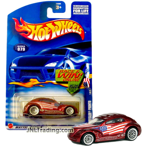 Year 2001 Hot Wheels Star-Spangled Series 1:64 Scale Die Cast Car Set #1 - Red Concept Compact Car CHRYSLER PRONTO Cruizer