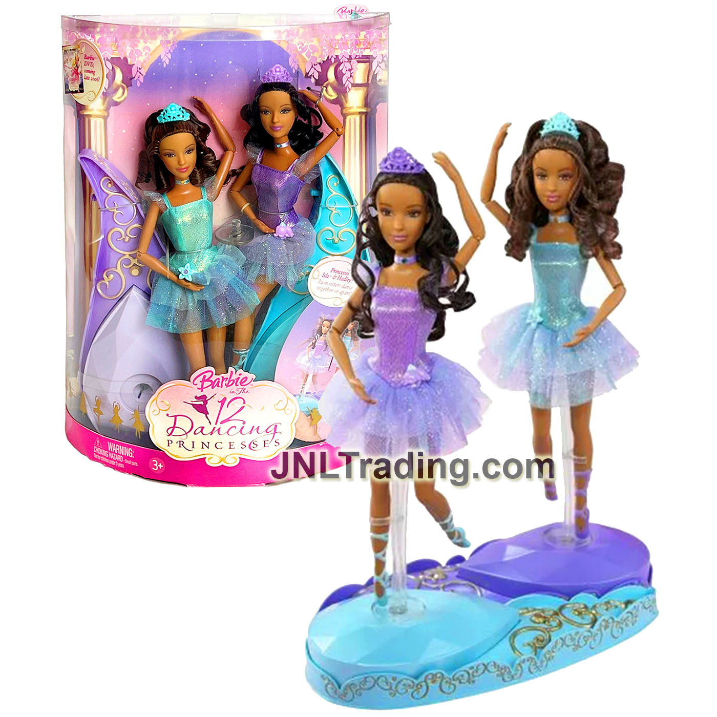 Year 2006 Barbie 12 Dancing Princess Series 12 Inch Doll Set