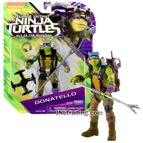 Year 2016 Teenage Mutant Ninja Turtles TMNT Movie Out of the Shadow Series 5 Inch Tall Figure - DONATELLO with Staff and Headphone