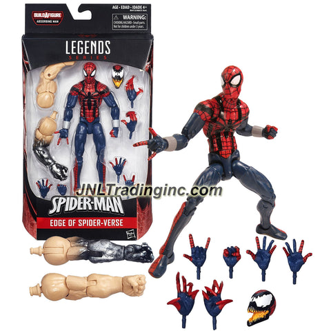 Marvel Year 2015 Legends Absorbing Man Series 6 Inch Tall Figure - Edge of Spider-Verse BEN REILLY SPIDER-MAN with Venom's Head, 6 Extra Hands and Absorbing Man Hands