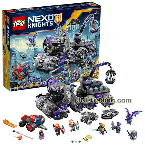 Lego Year 2017 Nexo Knights Series Set #70352 - JESTRO'S HEADQUARTERS with Macy’s Underminer, Stone Wheeler Plus Jestro, Ava, Macy, Lance, Gargoyle and Stone Stomper Minifigures (Pieces: 840)