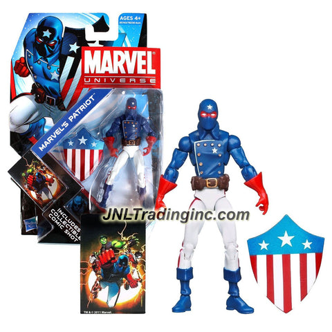 Hasbro Year 2011 Marvel Universe Series 4 Single Pack 4 Inch Tall Action Figure #2 - MARVEL'S PATRIOT with Shield and Collectible Comic Shot