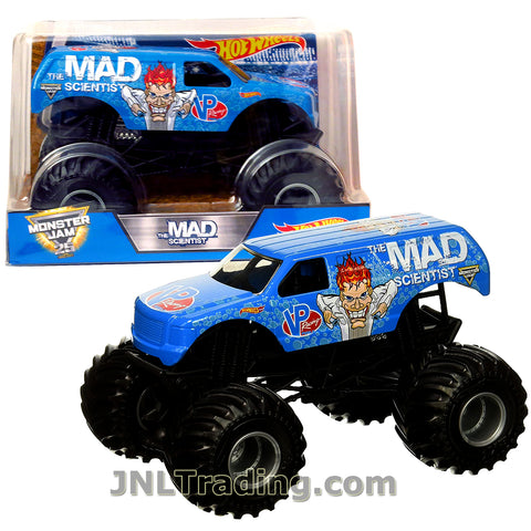 Hot Wheels Year 2017 Monster Jam 1:24 Scale Die Cast Metal Body Official Truck - THE MAD SCIENTIST DJX01 with Monster Tires, Working Suspension and 4 Wheel Steering