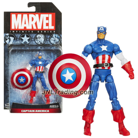 Hasbro Year 2013 Marvel Infinite Series 4 Inch Tall Action Figure - CAPTAIN AMERICA with Shield