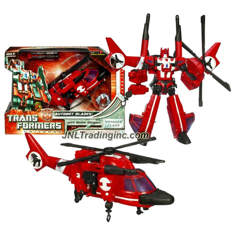 Hasbro Year 2008 Transformers Universe Classic Series Voyager Class 7 Inch Tall Robot Action Figure - Autobot BLADES with Working Winch and Spinning Quick Blades (Vehicle Mode: Helicopter)