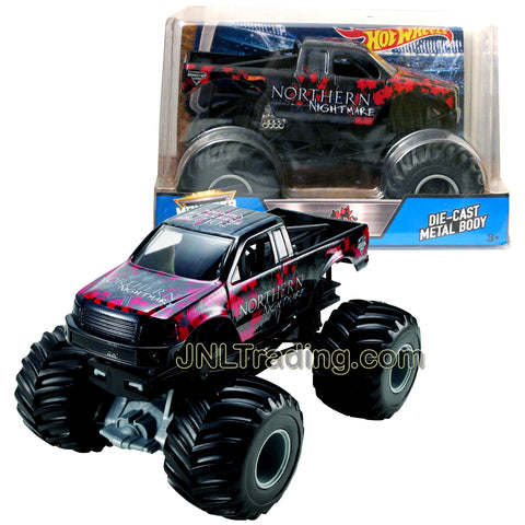 Hot Wheels Year 2017 Monster Jam 1:24 Scale Die Cast Metal Body Official Monster Truck Series - NORTHERN NIGHTMARE CCB23 with Monster Tires, Working Suspension and 4 Wheel Steering