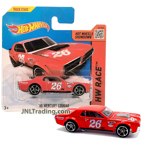 Year 2013 Hot Wheels HW Race Series 1:64 Scale Die Cast Car Set - Red Pony Car '68 MERCURY COUGAR