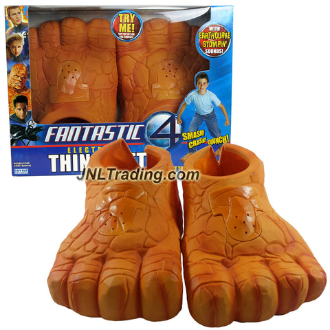 ToyBiz Year 2005 Marvel Fantastic Four Series Electronic Accessory - THING FEET with Adjustable Strap and Earthquake Stomping Sounds