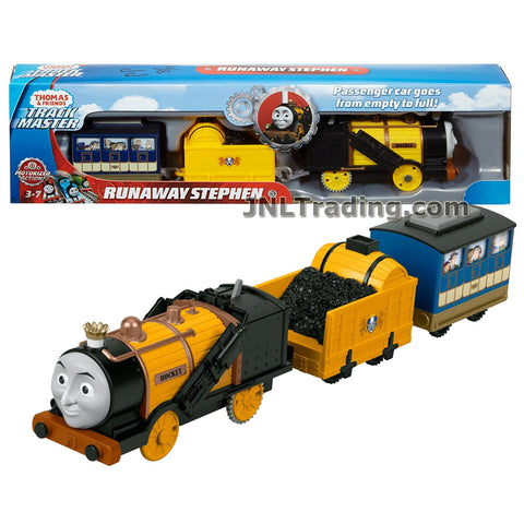 Thomas & Friends Year 2017 Trackmaster Series Motorized Railway 3 Pack Train Set - RUNAWAY STEPHEN with Coal Loaded Cart and Passenger Coach
